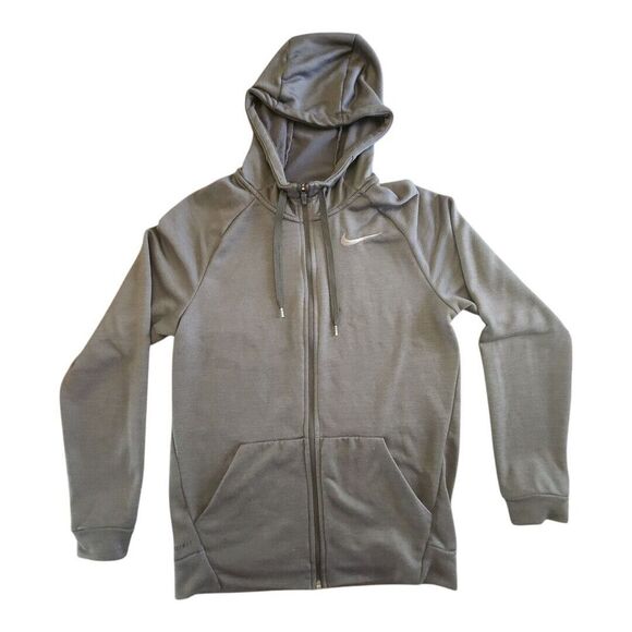Nike Dri‎ Fit Full Zip Active Wear Zippered Hoodie Jacket Women's Small Gray - Picture 1 of 11